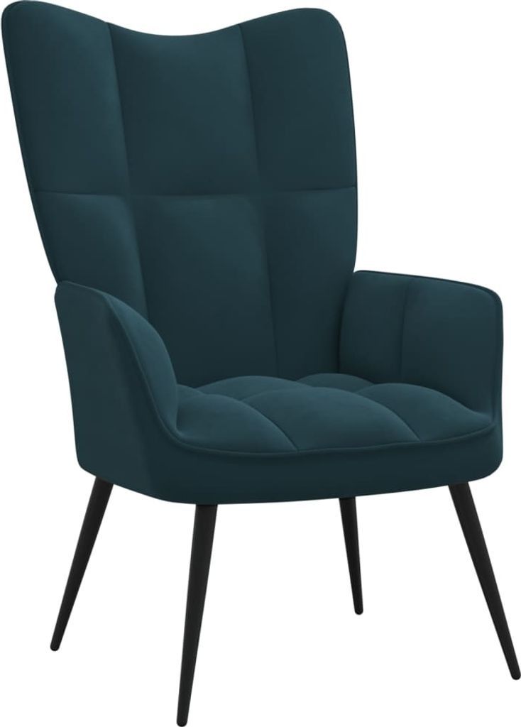 VidaXL 328083, Aksamit, Niebieski, Pianka, 610 mm, 700 mm, Zdjęcie produktu 