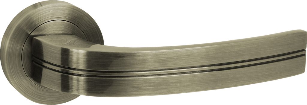 DOMINO Türgriff Drückergarnitur | Türklinke für Zimmertür, Bürotür, Kellertür & Innentür | Türbeschläge aus Aluminium | Bronze Türdrüc...