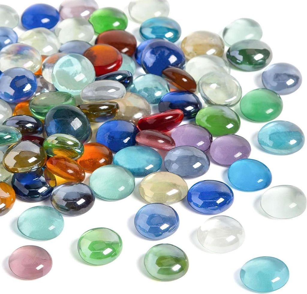 900g di sassolini di vetro colorati, di dimensioni 15-20 Immagine del prodotto 