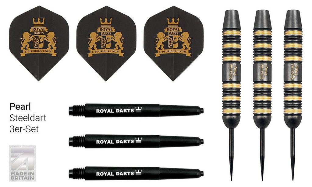Royal Darts Dartpfeile Set Pearl 23 Gramm Brass für Kinder und Erwachsene