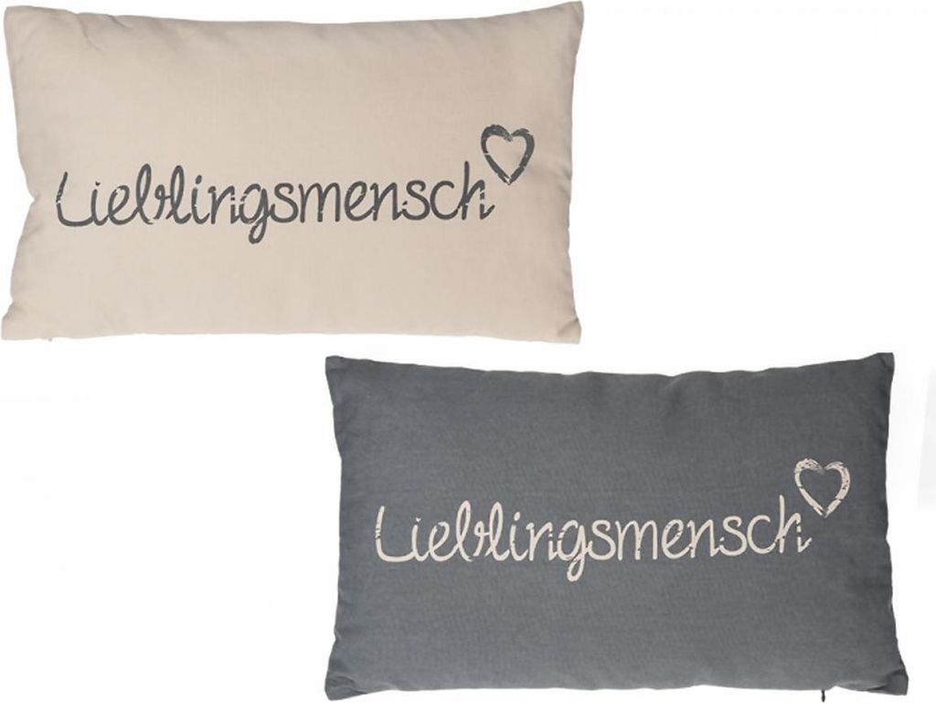 Deko-Kissen, Lieblingsmensch, mit Reissverschluss Produktbild 
