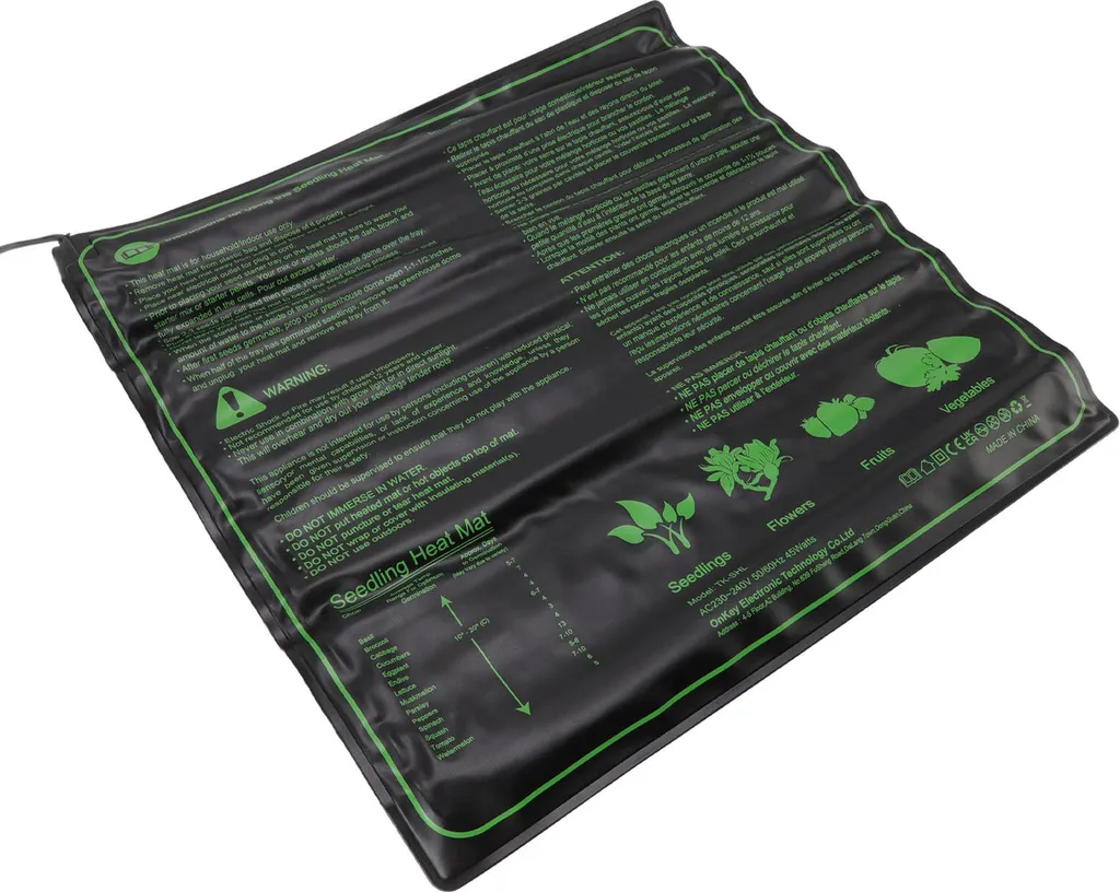 Tapis de chauffe réglable 6 niveaux pour semis et boutures étanche