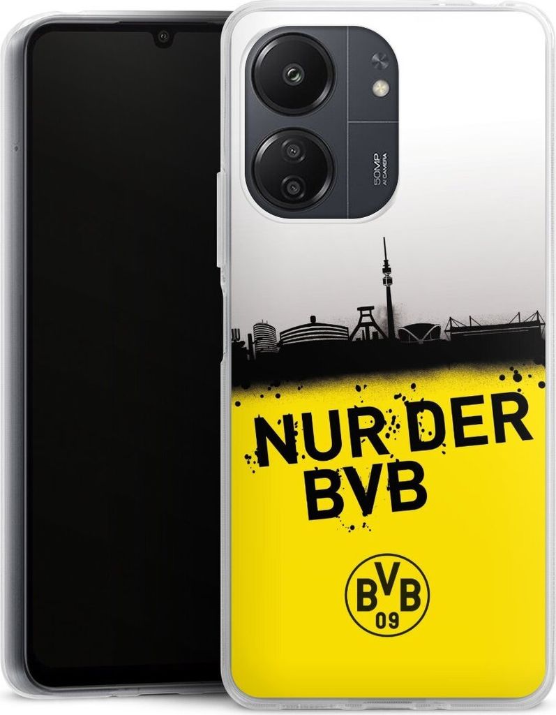 DeinDesign Handyhülle für Xiaomi Redmi 13C 4G Silikon Hülle Case Smartphone Schutzhülle BVB Borussia Dortmund Statement