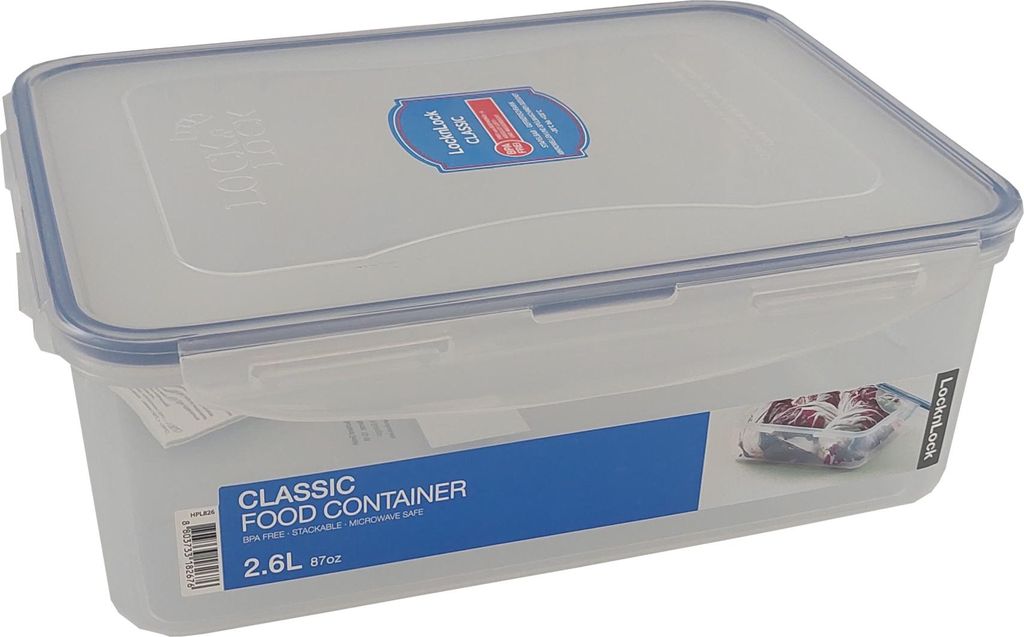 Lock & Lock HPL805, Krabice, Obdélníkový, 0,18 l, Modrá, Obrázek produktu 