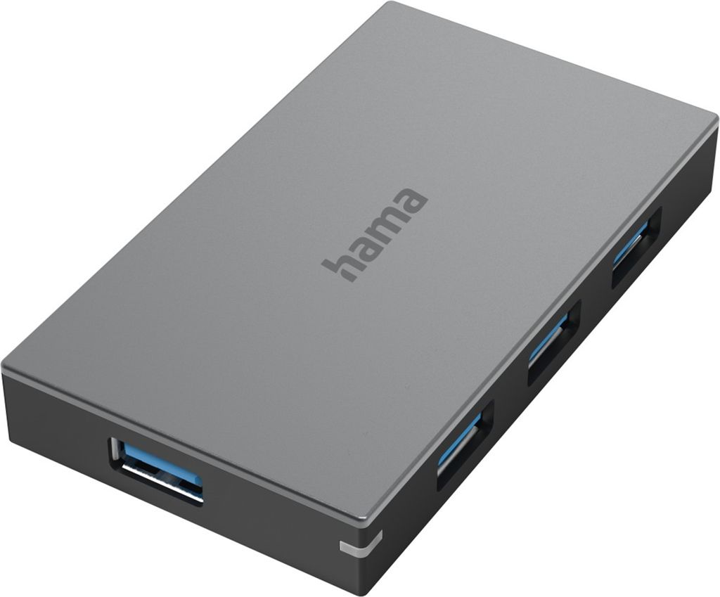Hama USB-Hub 4 Ports, inkl. Kabel und Netzteil