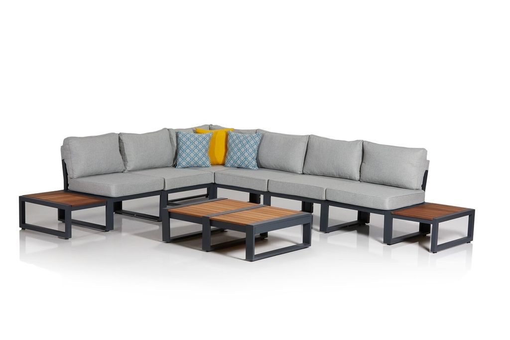 Skye Decor, Assento- Lapuarta Bahçe Oturma Grubu CLR, Grau, Gartensofas, 340x269x72 cm, Rahmen: 100% Aliminium
