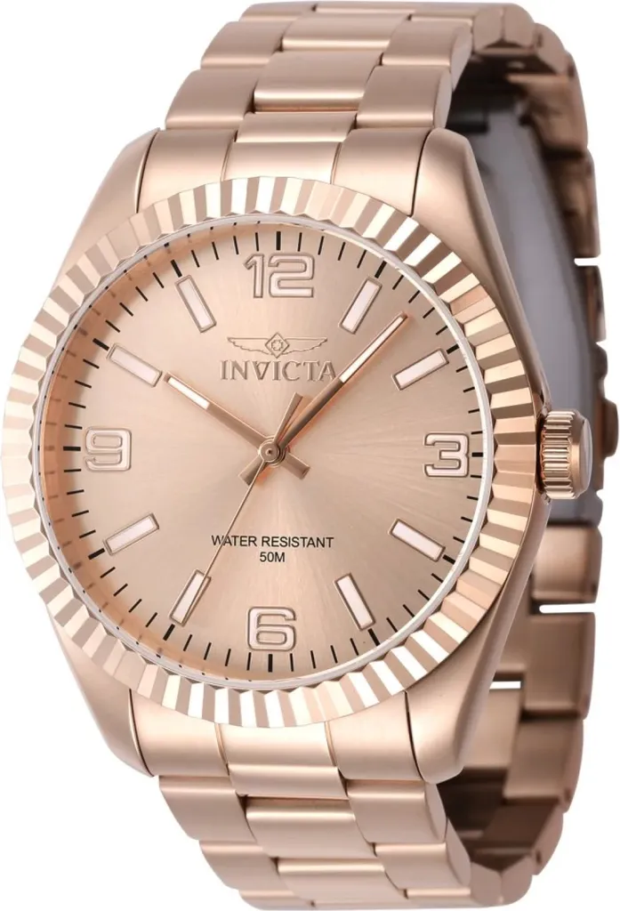 Invicta Specialty 47462 Orologio da Uomo - Impermeabile - Analogico - Movimento Quarzo - acciaio inossidabile con quadrante oro rosa - 43mm