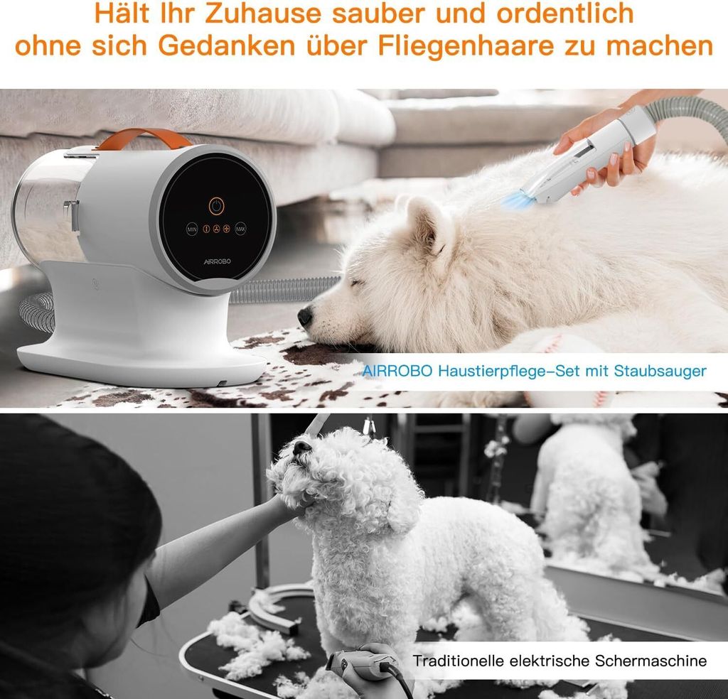 AIRROBO Hundeschermaschine mit Staubsauger, Profi Produktbild 5