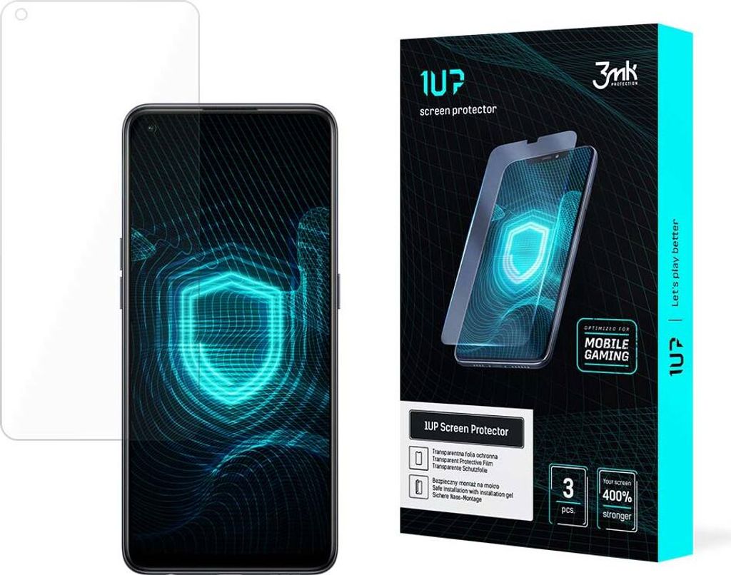 3mk Display Schutzfolie 1UP für Oppo Reno 8T 4G transparent Gaming (3 Stück)