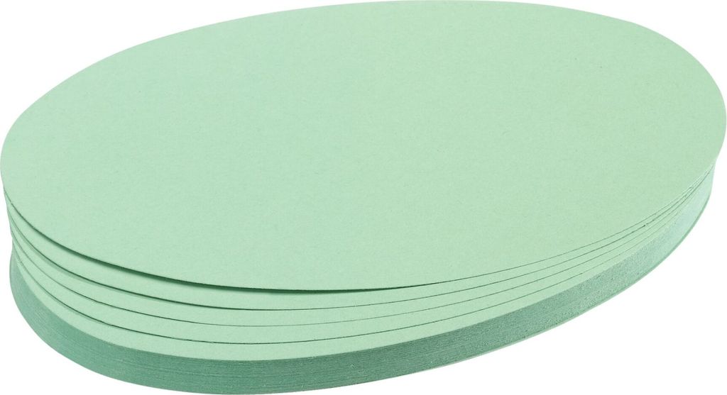 FRANKEN Moderationskarten Ovale 110 x 190 mm 130 g/qm hellgrün 500 Karten