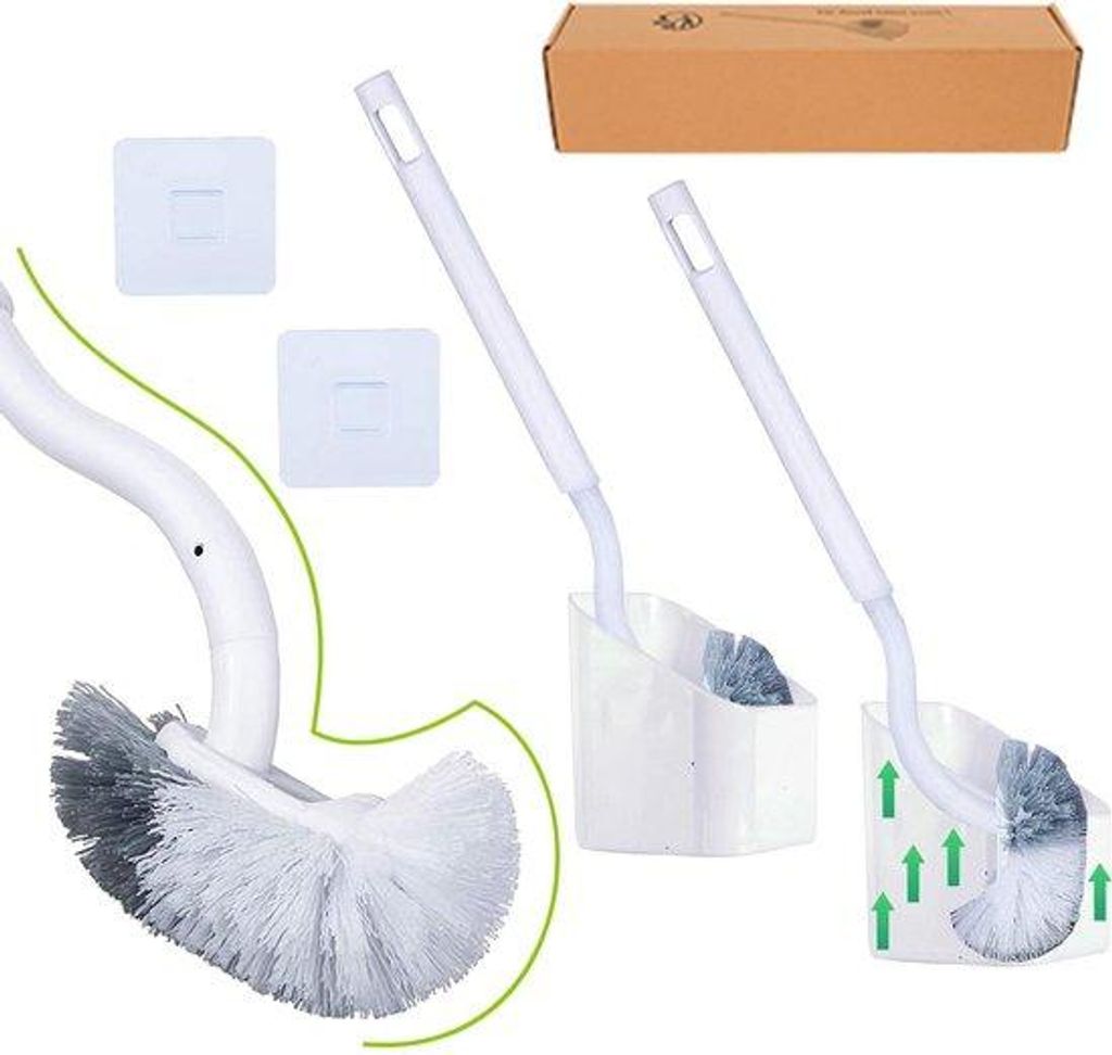 Toiletborstel Set mit Randreiniger - Tiefe Reinigung - 2 Stück