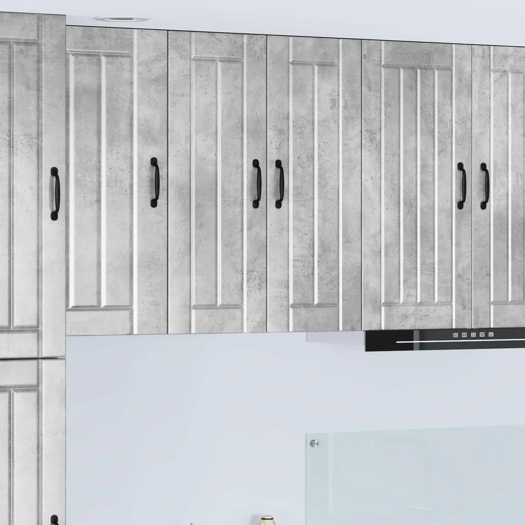 vidaXL Pensile Cucina 60cm Grigio Cemento | Mobile Salvaspazio 80cm - 2
