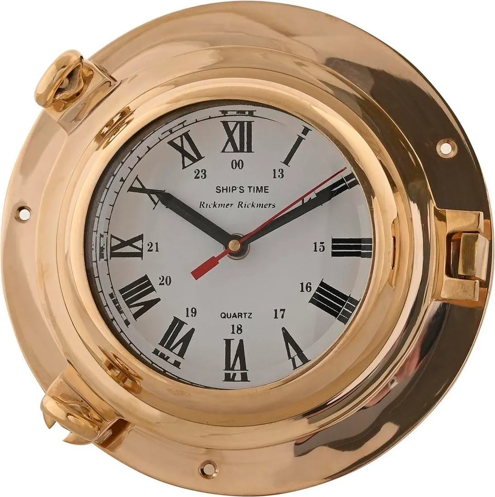 Horloge murale décorative vintage en laiton et cristal haut de gamme