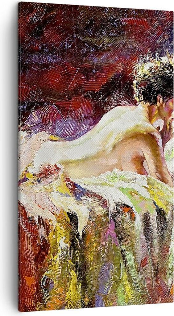 Bild auf Leinwand - Leinwandbild - Frau Modell - 45x80cm - Wand Bild - Wanddeko - Wandbilder - Leinwanddruck - Bilder - Kunstdruck - Wanddekoration...