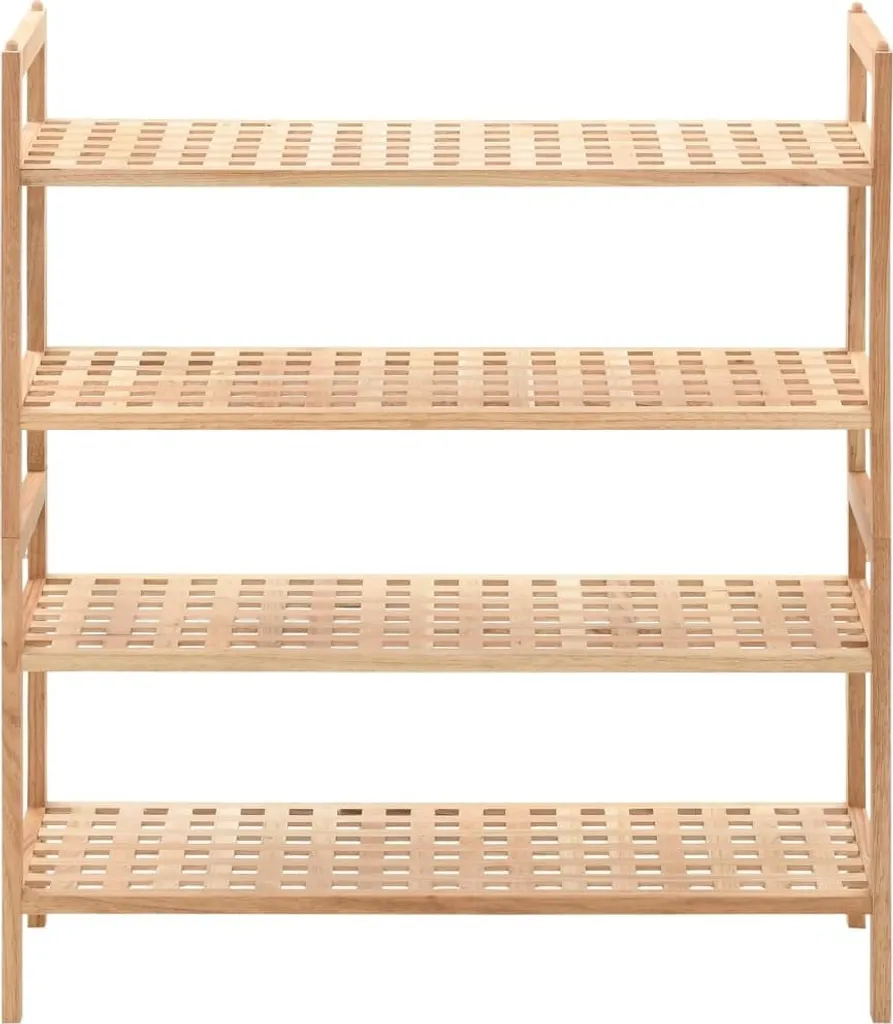 Rangement chaussures pour entrée étroite étagère noyer 4 plateaux