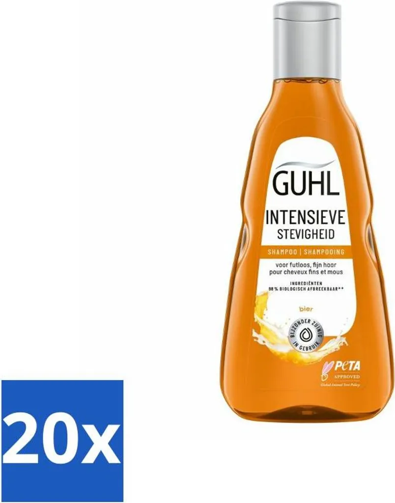 Guhl Shampoo - Rassodamento intensivo - 250 ml - Confezione risparmio - 20 pezzi