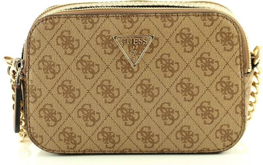 GUESS Damen Schultertasche Noelle Latte Logo-Brown : Produktbild 