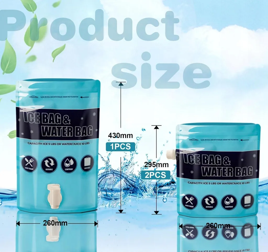 Réservoir d'eau pliable robuste 2,5kg + 5kg Pack de 3 avec poignée - 2