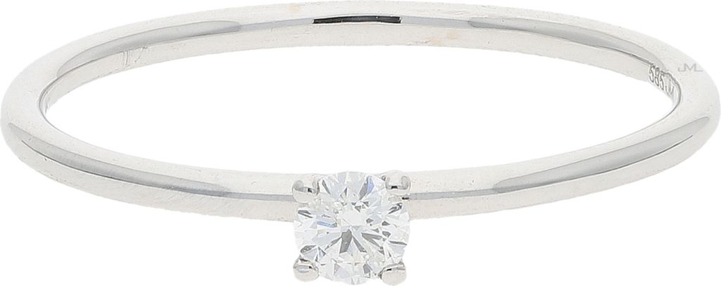 JuwelmaLux Ring 585 Weißgold mit Brillant JL10-07-0799 G58