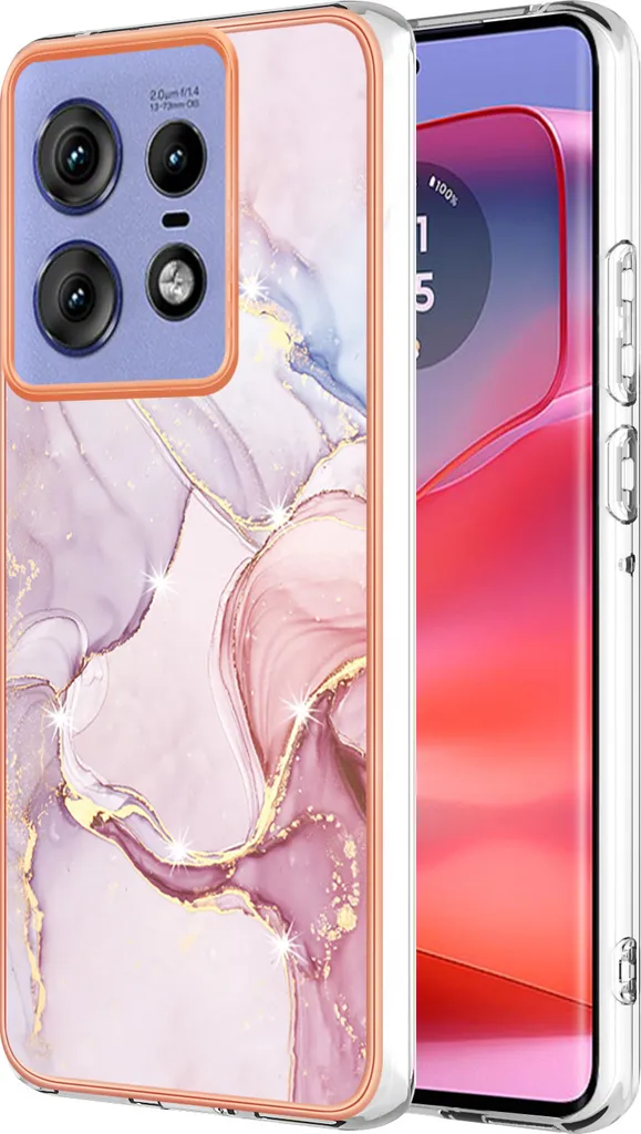 Custodia Sottile Motorola Edge 50 Pro - Marble Rose Gold Edition