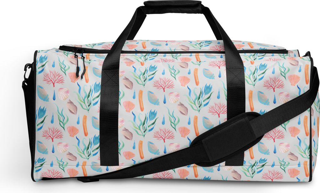 Mr. & Mrs. Panda Sporttasche Meeresrauschen Design - Weiß - Geschenk, Strand, Beach, Damen, Reisetasche, Gymtasche, Muster, Herren, Korallen, Mari...