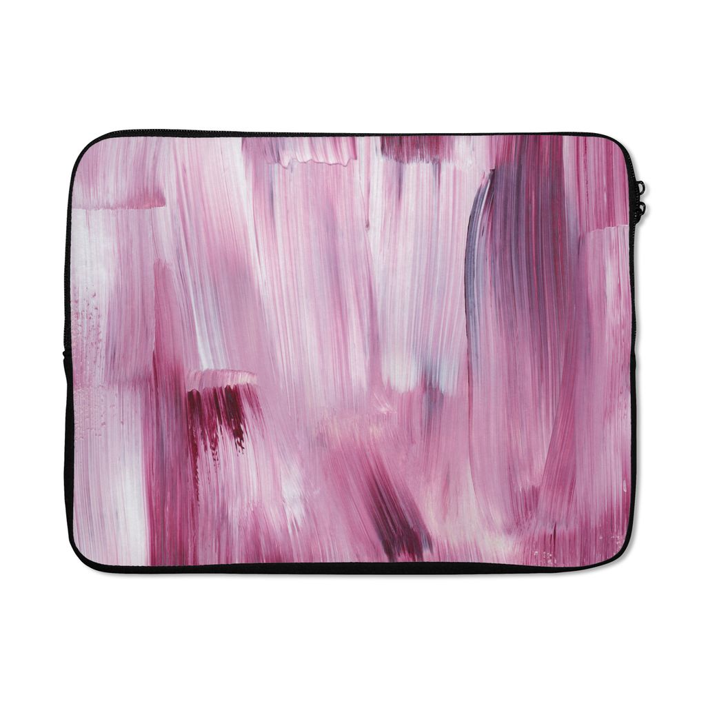 MuchoWow Laptop Hülle 17 Zoll Laptoptasche Farben - Farbe - Rosa - Zipper - Schutzabdeckung