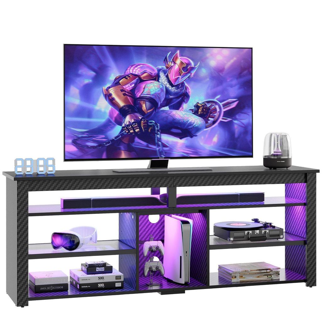 Lowboard TV-Schrank, Sideboard, Gaming TV Board mit LED-Beleuchtung