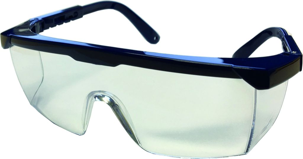 WEMAG Einscheiben-Schutzbrille 'sporty' farblos, blauer Produktbild 