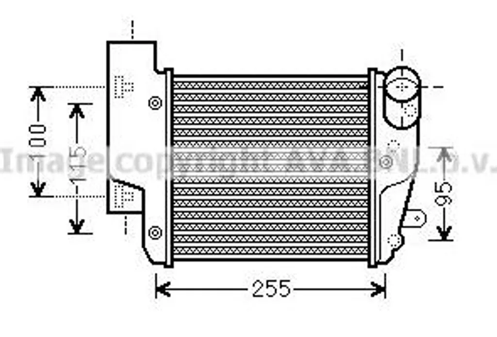 Échangeur Turbo Audi A6 4F - Remplacement OE 4F0145806AA par AVA AIA4304