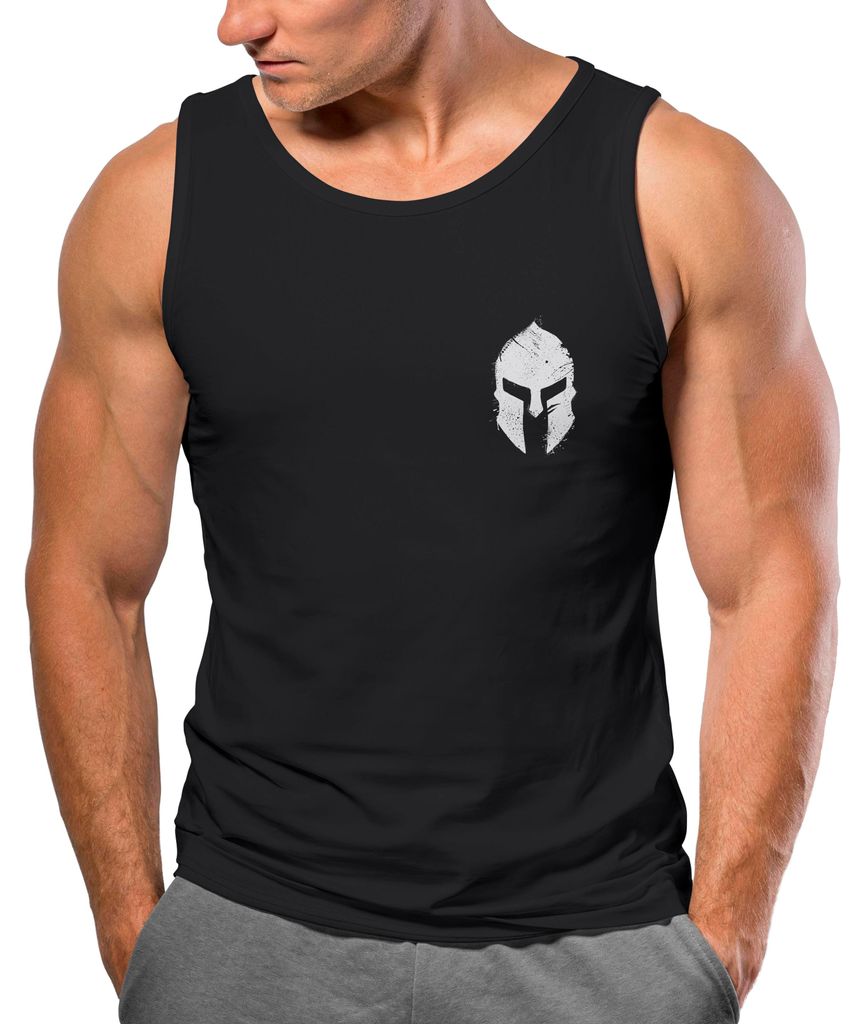 Herren Tank-Top Logo Print Sparta-Helm Spartaner Gladiator Produktbild 