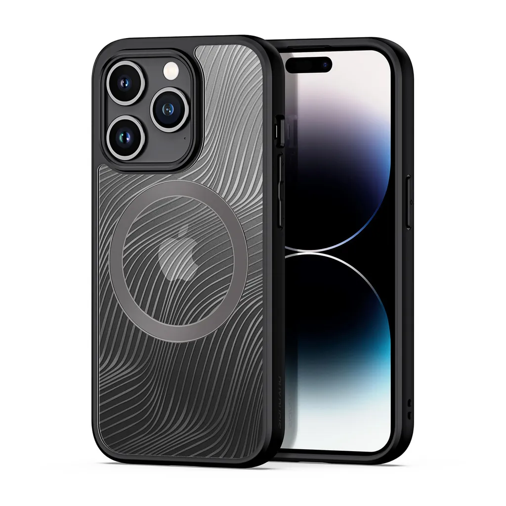 Custodia Elegante iPhone 15 Pro Dux Ducis Aimo | Look Premium Nero