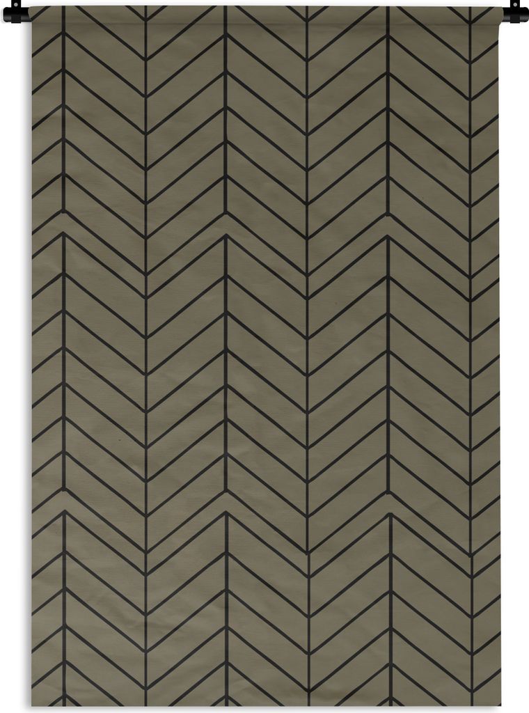 MuchoWow Wandteppich Wandbehang Muster - Linie - Braun - Luxus 120x180 cm Tapisserie Dekoration Wandtuch - Schlafzimmer - Dekorationen für das Haus
