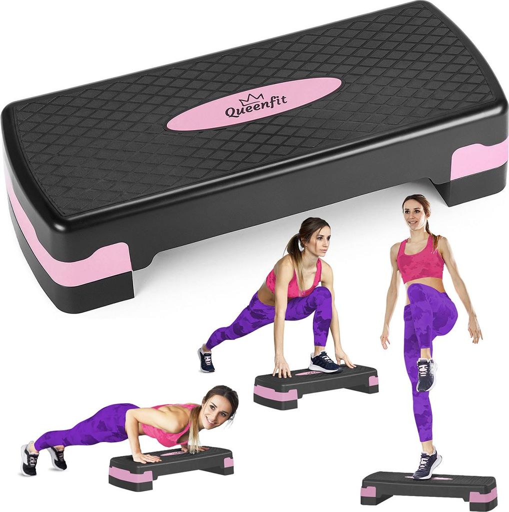 Gymtek Aerobic Stepper, Steppbrett, Steppbench, Step Trainer, Fitness Stepper - 2-Stufen - Fitnessgerät für Zuhause, Home Gym, Workout, Crossfit