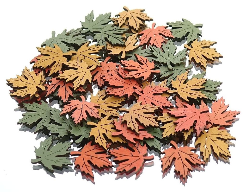 Herbstdeko Streuartikel Ahorn - Blättermix Grün & Produktbild 