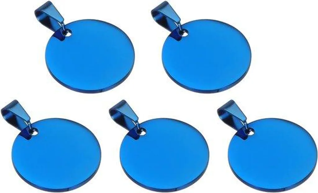 Médaille Chien Bleu 1,5 cm en Métal, Solution Durable contre la Perte