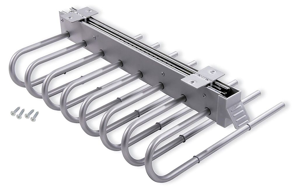 Emuca Wysuwany wieszak, Lewy, Malowane aluminium, Stal i Zdjęcie produktu 
