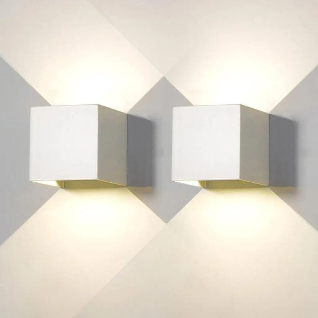 Applique murale anticorrosion IP65 lot de 2 luminaires blancs 4000K