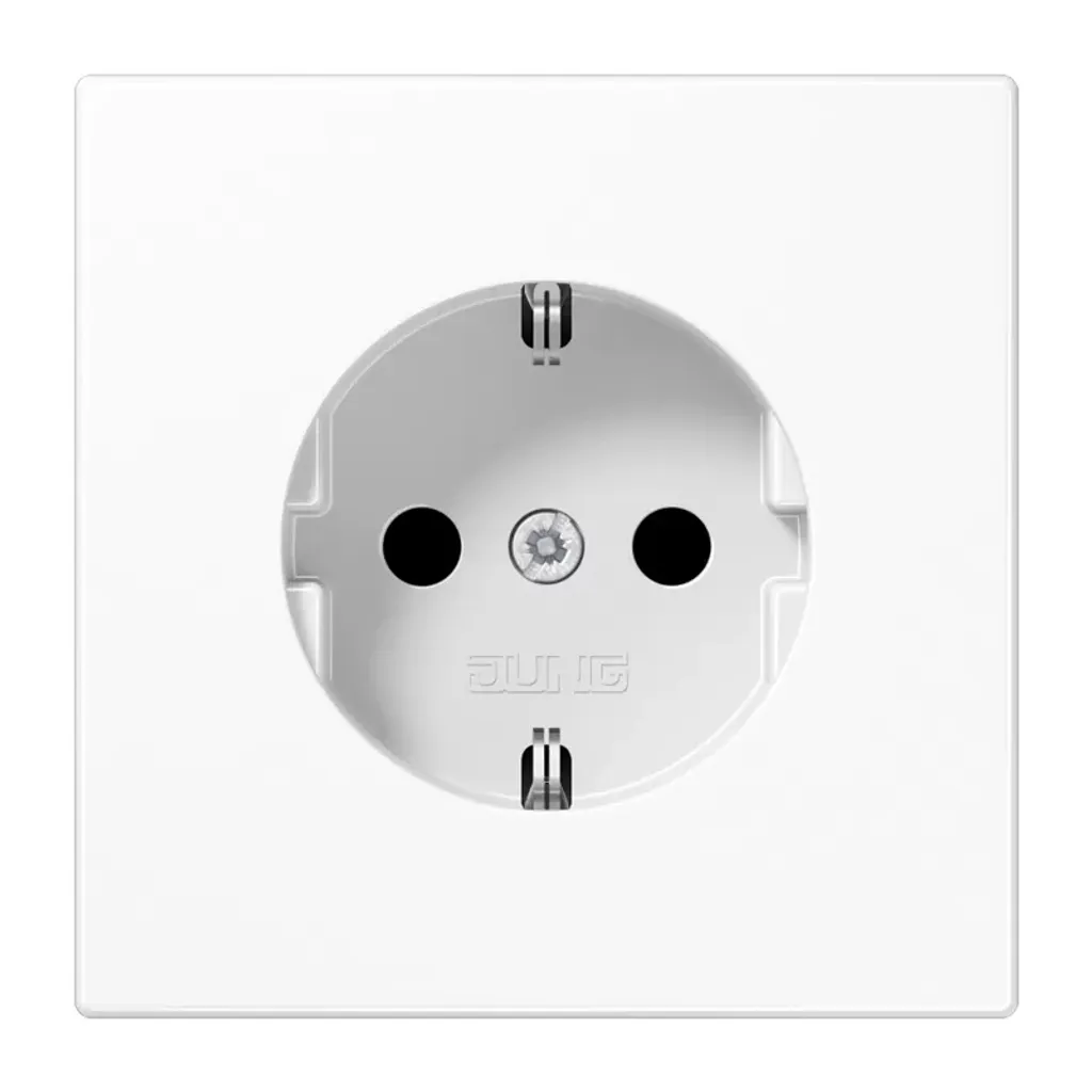 Prise de courant SCHUKO LS1520NKIWW JUNG LS990 blanc alpin avec sécurité