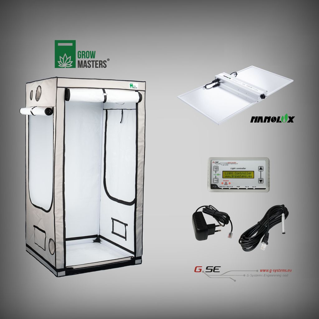 Premium Growset mit Nanolux RG300 LED, Grow Masters Growbox & GSE Lichtsteuerung