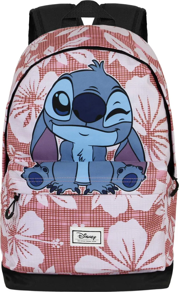 Cartable enfant Lilo et Stitch rouge avec bretelles confortables 32cm