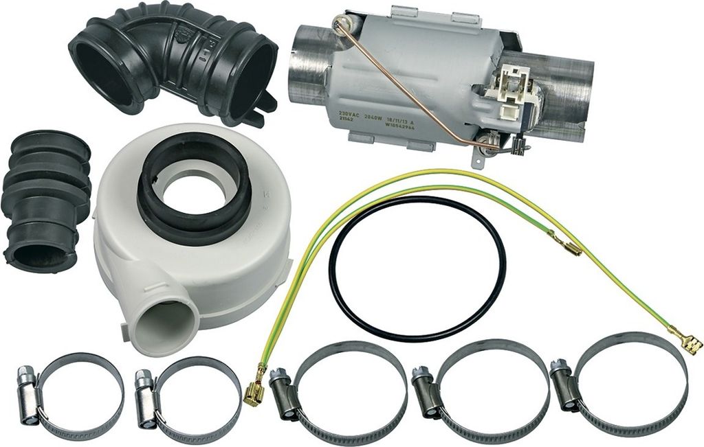easyPART passend für 481010518499 Whirlpool Heizelement Durchlauferhitzer Servicekit 2040W Bauknecht Geschirrspüler Spülmaschine Pumpenkopf Schl...