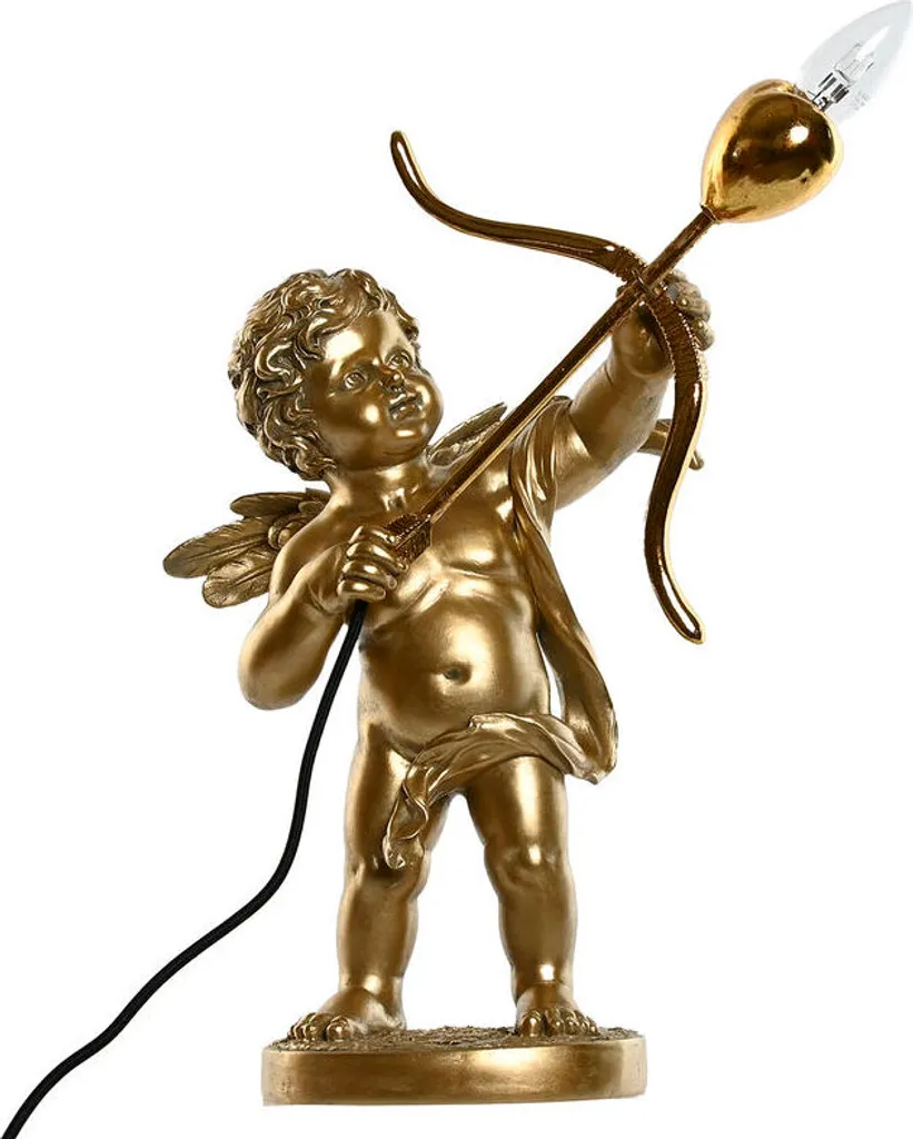 Lampe de table dorée Home ESPRIT en résine sculptée - Format 47 cm