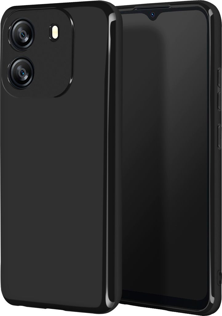 Avizar, Soft Touch Hülle Silikon Blackview Wave 6C, matte Rückseite, Schwarz