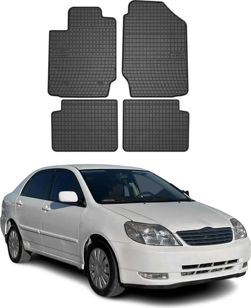 2002-2007 Toyota Corolla E120 Fußmatten Gummi Schwarz 4 tlg