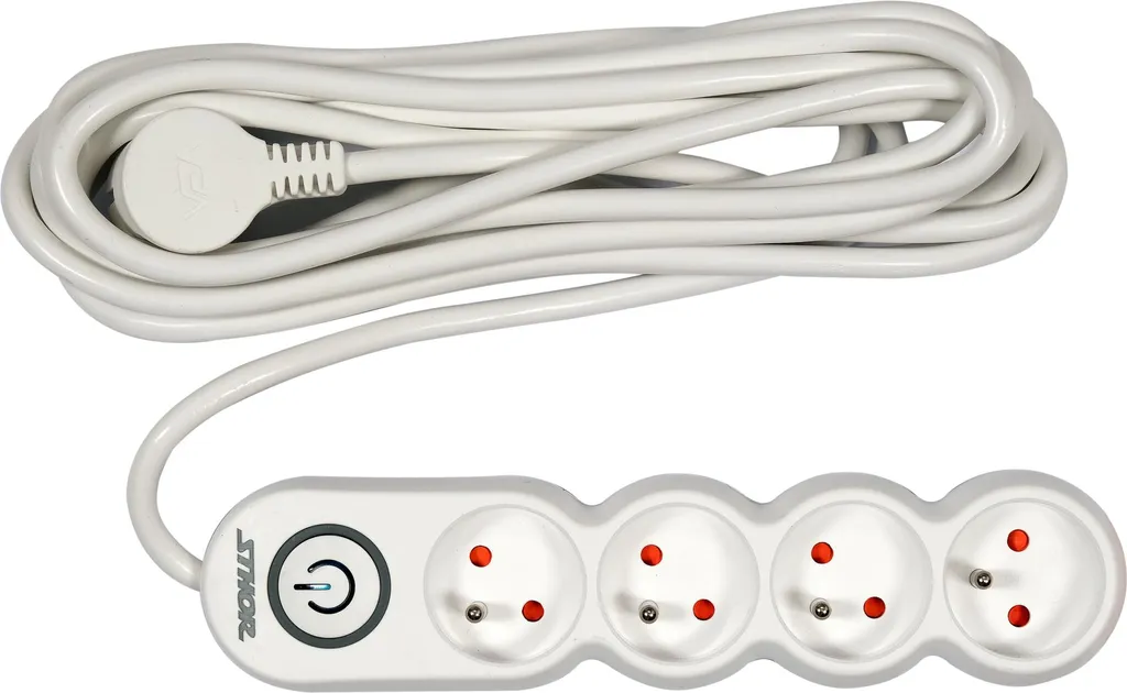 Multipresa Sthor 5 Metri 4 Posti | Prolunga per Postazione PC e Ufficio
