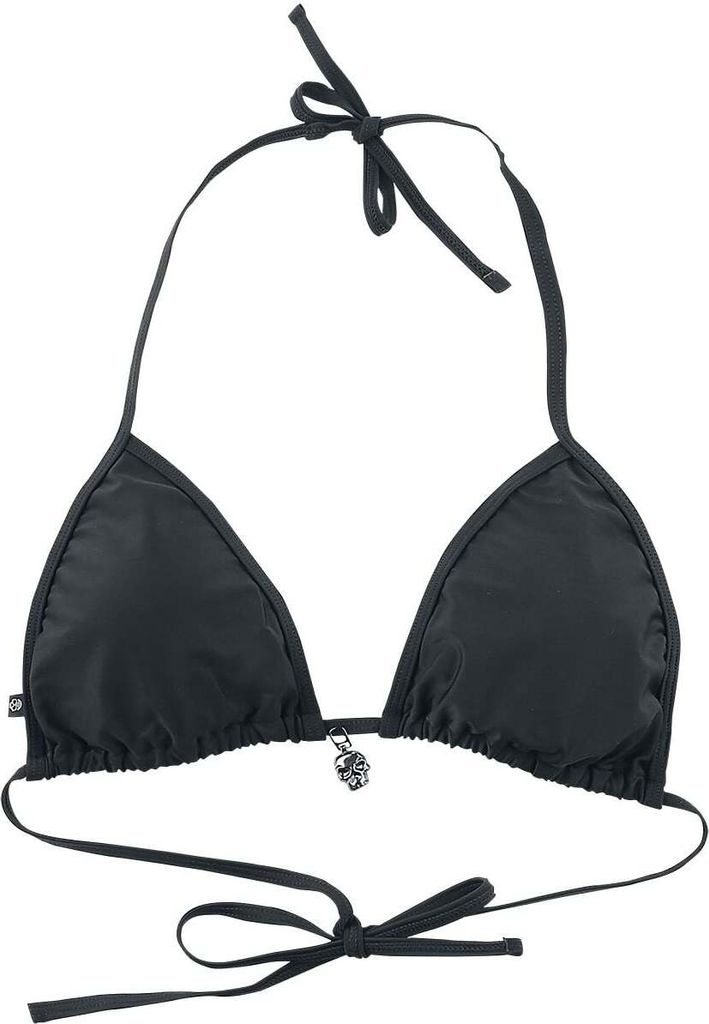 Black Premium by EMP Damen schwarzes Bikini Oberteil XL