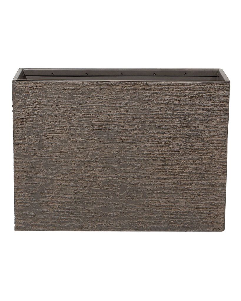 BELIANI Blumentopf Braun 29 x 70 x 50 cm Faser-Mischung Rustikaler Pflanzenkübel Rechteckig Modernes Design