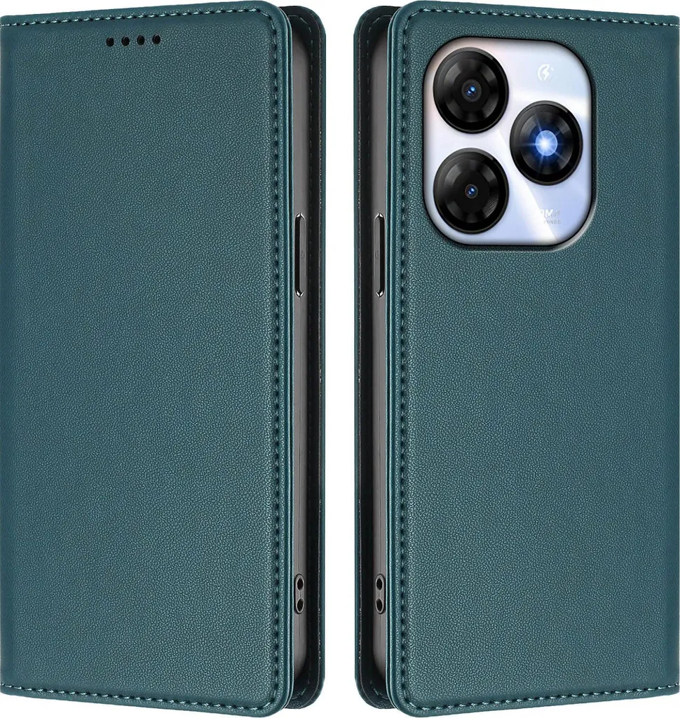 Dingshengk Nero Retro Vera Pelle Case per TP-Link Neffos C5S 5 Custodia Caso Premium Leather Cover Flip Guscio Protettiva Copertina Portafoglio Magnetico Anti Urto e Anti Graffi