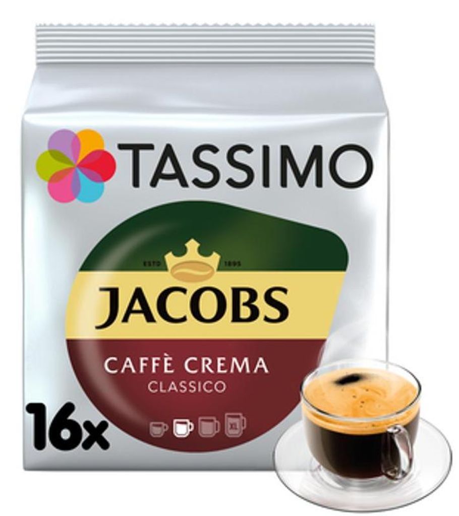 Kapsułki Tassimo Jacobs Caffè Crema Classico, 16 kapsułek Zdjęcie produktu 