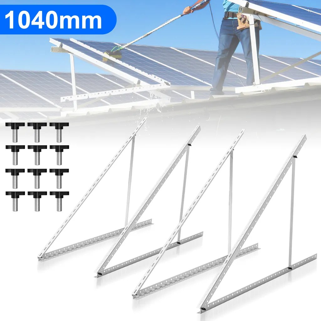 Yakimz 104cm staffe di inclinazione del pannello solare con angolo regolabile per barca, camper, tetto